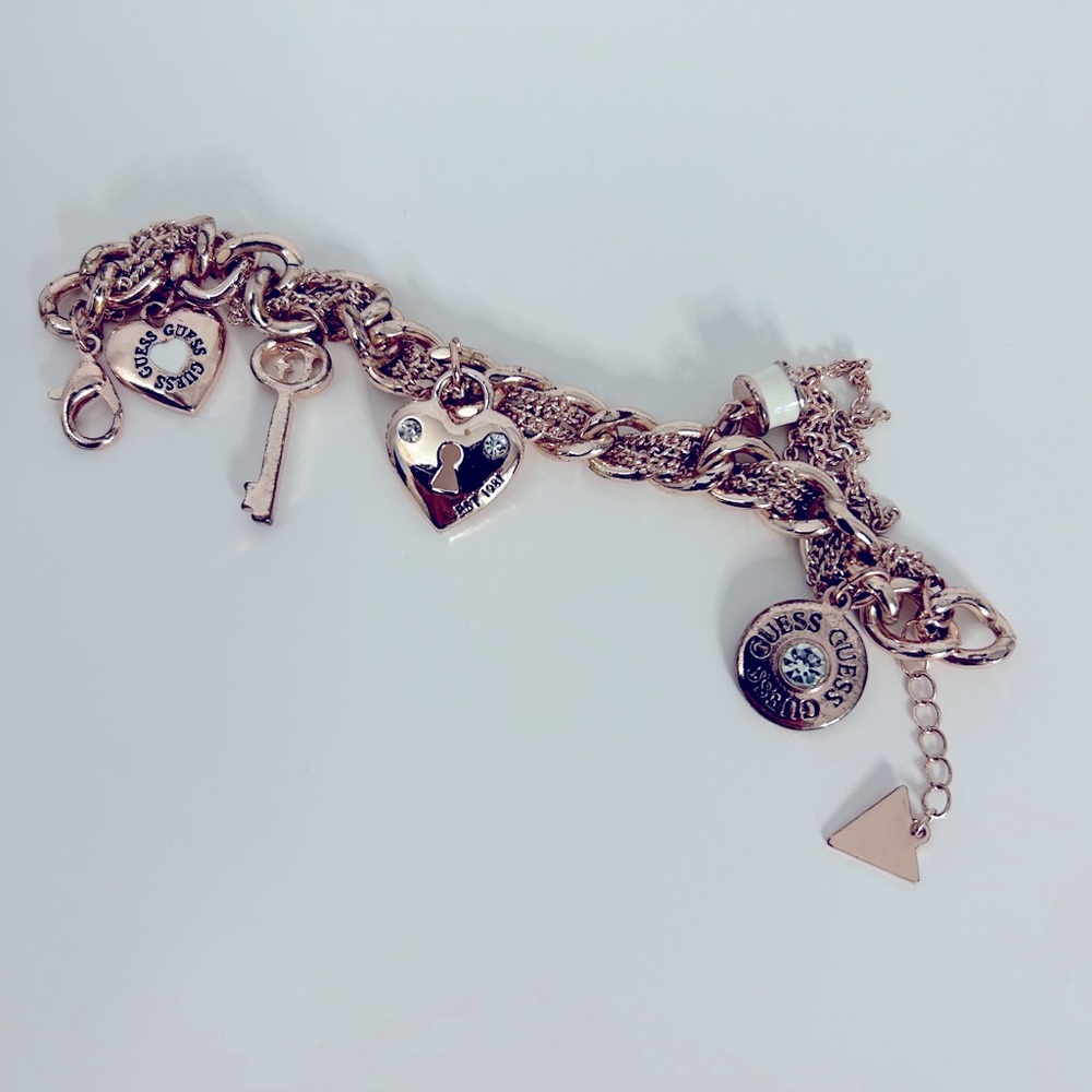 Guess Charm Bracelet Gold Tone